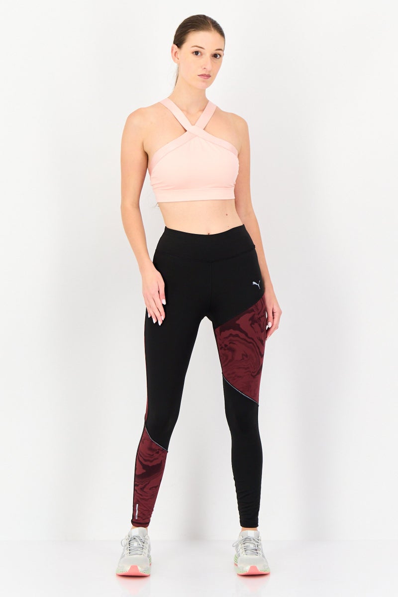 PUMA  leggings جري ضيقة تناسب النساء بشعار العلامة التجارية، متعددة الألوان - Image 4